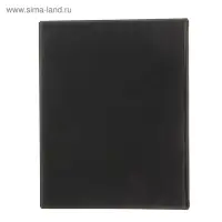 Тетрадь на кольцах Calligrata A5, 80 листов, в клетку, обложка ПВХ, чёрная