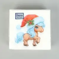 Салфетки бумажные однослойные «Символ года», 24х24, 40 шт