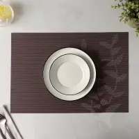 Салфетка сервировочная на стол Доляна &laquo;Росток&raquo;, 45&times;30 см, серая