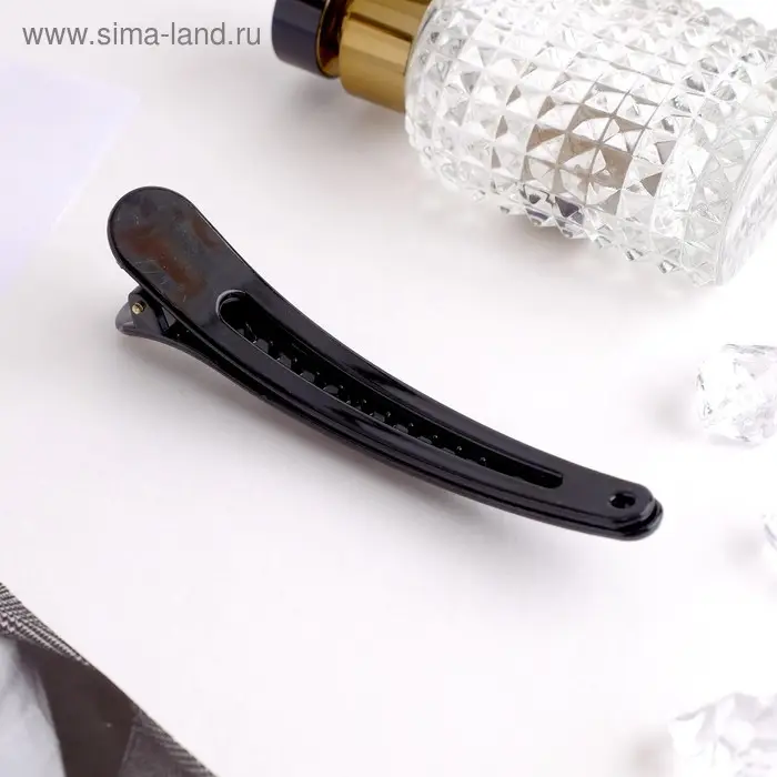 Зажим для волос «Бусины», 10.5 см, чёрный Зажим для волос «Бусины», 10.5 см, чёрный