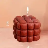 Свеча фигурная формовая &laquo;Шоколад&raquo;, 6&times;6&times;6 см, соевый воск, МИКС