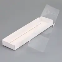 Кондитерская коробка под рулет, белая, с прозрачной крышкой, 30&times;8&times;8 см