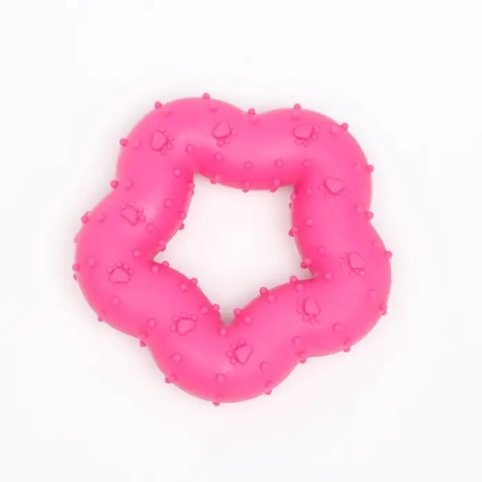 Жевательная игрушка для собак &laquo;Пленительная звезда&raquo;, 7 см, TPR, розовая