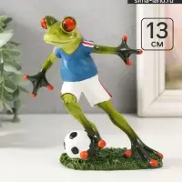 Фигурка полистоун лак &laquo;Лягуха: Футболист&raquo;, 13&times;12&times;5 см