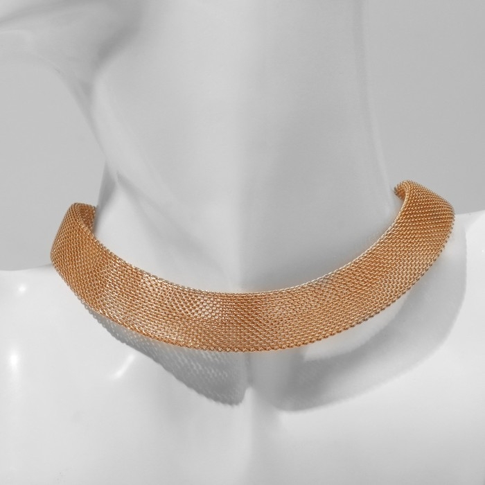 Чокер «Адажио» сетка, цвет золото, 37 см Чокер «Адажио» сетка, цвет золото, 37 см