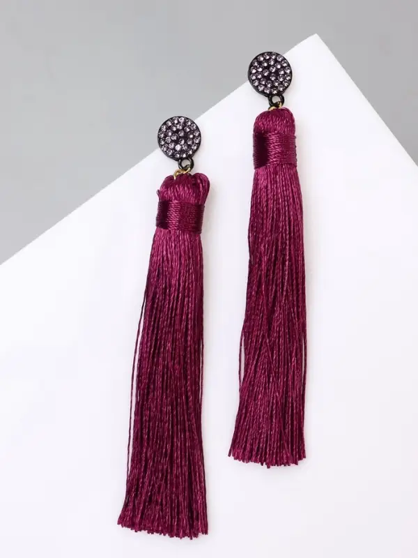 Серьги &laquo;Кисти&raquo; гармония, фиолетовые, L кисти 8.5 см
