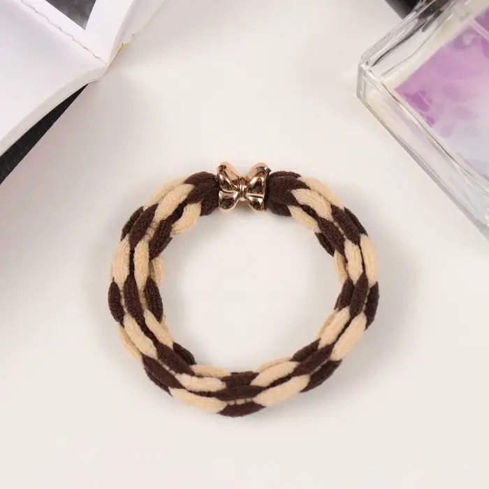 Резинка для волос Резинка для волос "Дженис" объём штрихи, 5,5 см, микс