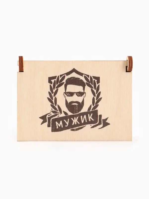 Коробка подарочная деревянная &laquo;Мужик&raquo; 8.5&times;6&times;3.5 см