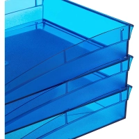 Лоток горизонтальный Attache City прозр. Синий