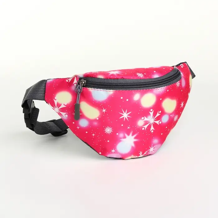 Сумка поясная &laquo;Космос&raquo; детская, на молнии, малиновая