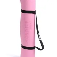 Коврик для фитнеса и йоги ONLYTOP, 183&times;61&times;0.6 см, цвет серый/розовый