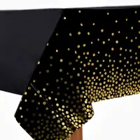 Скатерть одноразовая &laquo;Конфетти&raquo; 137&times;183 см, чёрная
