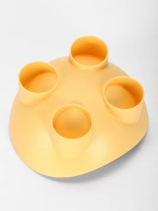 Миска для животных &laquo;БЕГЕМОТ&raquo;, 300 мл, покрытие софт-тач, пластик банановый