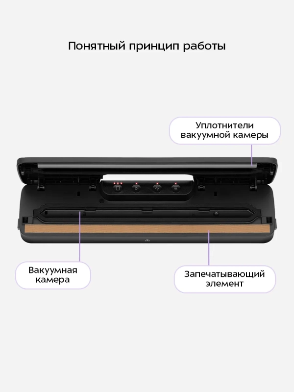 Вакууматор для продуктов КТ-1551 - 125 Вт Вакууматор для продуктов КТ-1551 - 125 Вт