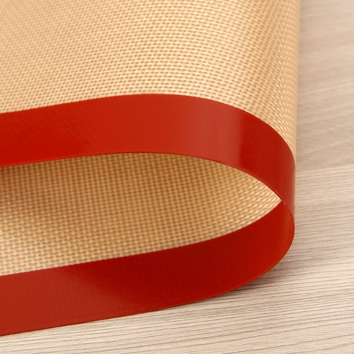 Коврик для выпечки армированный Доляна, силикон, 40×60 см, бежевый Коврик для выпечки армированный Доляна, силикон, 40×60 см, бежевый