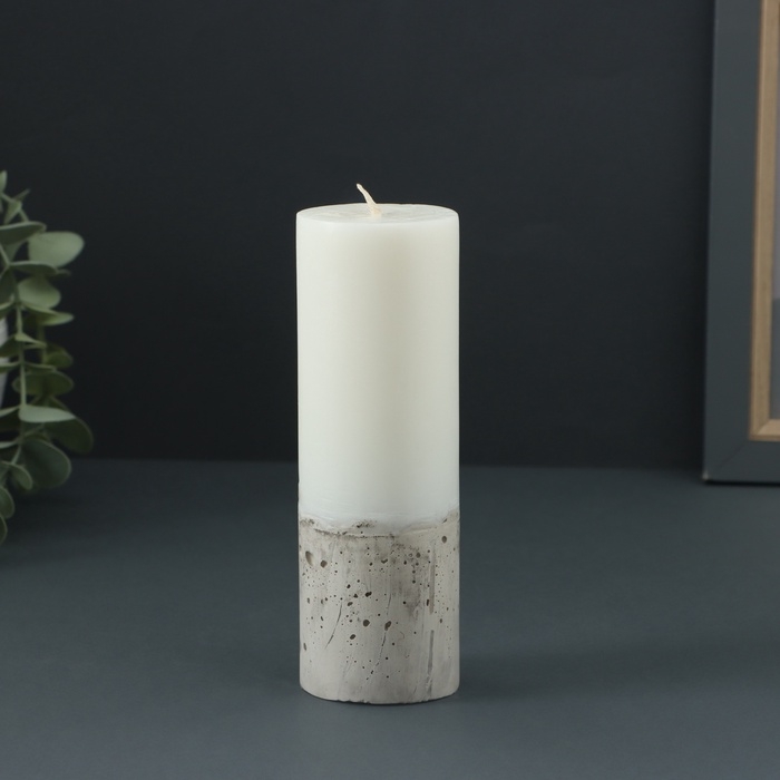 Свеча-цилиндр Свеча-цилиндр "Бетон", 5х14 см