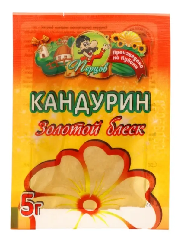 Кандурин, золотой, блеск, 5 г