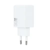 Сетевое зарядное устройство с кабелем Type-C на Type-C PD30W + USB QC3.0 N71 HOCO белое