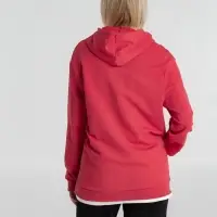 Толстовка с капюшоном унисекс Hoodie, красный меланж, размер XS