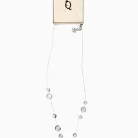 Колье на леске "Капля росы", цвет былй в серебре Колье на леске "Капля росы", цвет былй в серебре