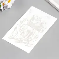 Переводная тату на тело «Китайский воин с веером», 18×11 см