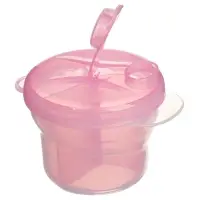 Контейнер для хранения детского питания Крошка Я, 3 секции по 75 мл., 9.5&times;8.5 см, 225 мл., розовый