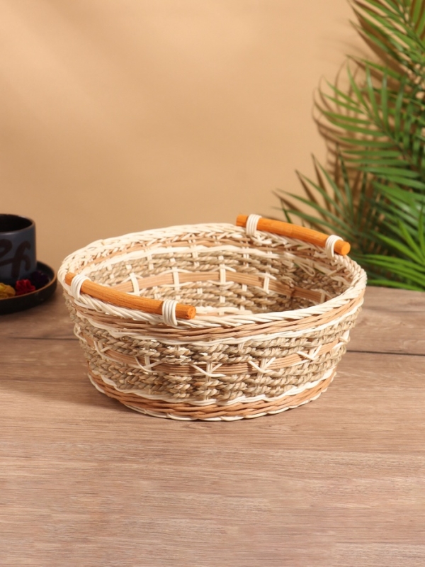 Корзина плетеная 28x28x11 см, ротанг