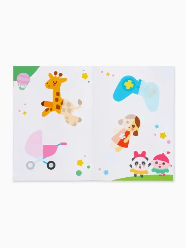 Книги &laquo;Наклейки-половинки&raquo;, набор 4 шт. по 12 стр., А5, Малышарики