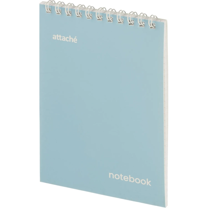 Блокнот Attache Акварель гребень картон А6. 40л голубой