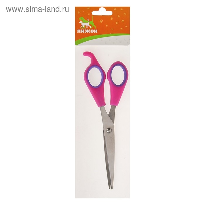 Ножницы для шерсти прямые, с прорезиненными ручками, 17 см, микс цветов Ножницы для шерсти прямые, с прорезиненными ручками, 17 см, микс цветов