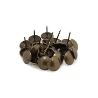Гвозди ТУНДРА, декоративные, обивочные, 19&times;22 мм, бронза, фасовка 50 шт.