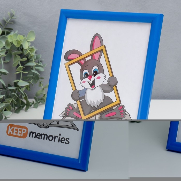 Фоторамка пластик 15х21 см синий (108) Фоторамка пластик 15х21 см синий (108)