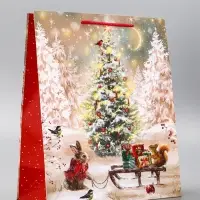 Пакет подарочный новогодний ламинированный, «Подготовка к Новому Году» , 26×12×32 см Пакет подарочный новогодний ламинированный, «Подготовка к Новому Году» , 26×12×32 см