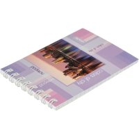 Блокнот на спирали А7 40л.  БИЗНЕС ATTACHE 14с153 клет.