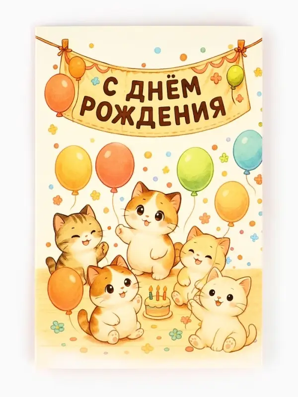 Открытка &laquo;С днём рождения&raquo;, 12&times;18 см