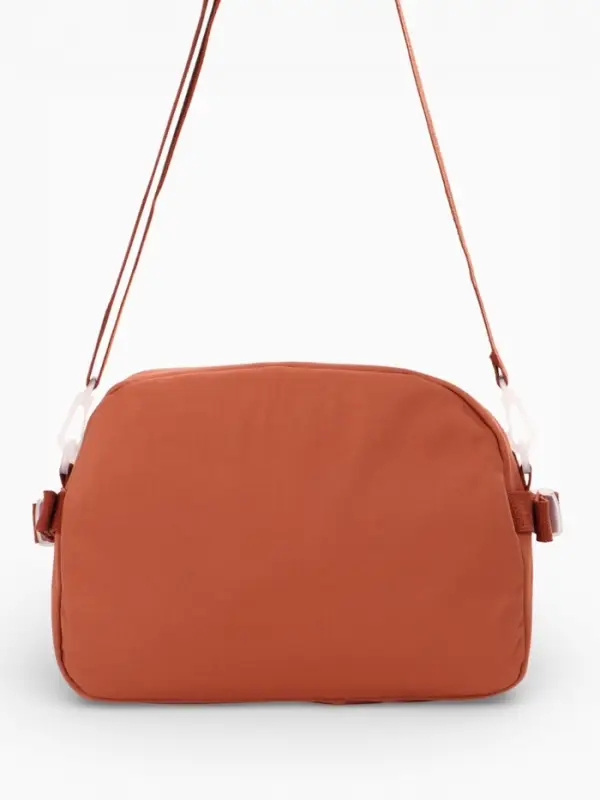 Сумка молодёжная на молнии, со значками, 23&times;5.5&times;16 см, рыжая