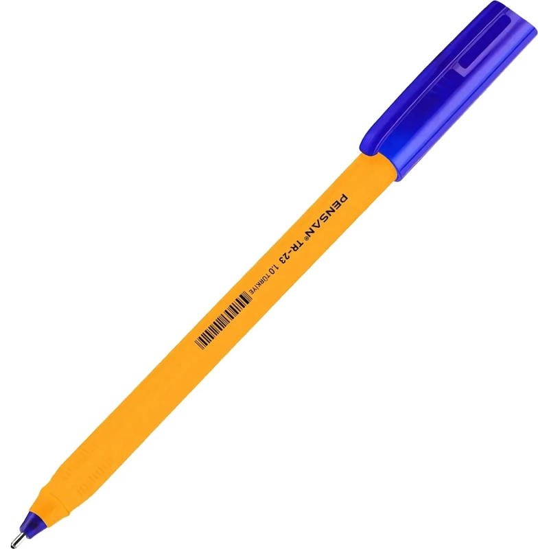 Ручка шариковая неавтомат. PENSAN YELLOW 1,0мм,син,масл,треугTR-23/50