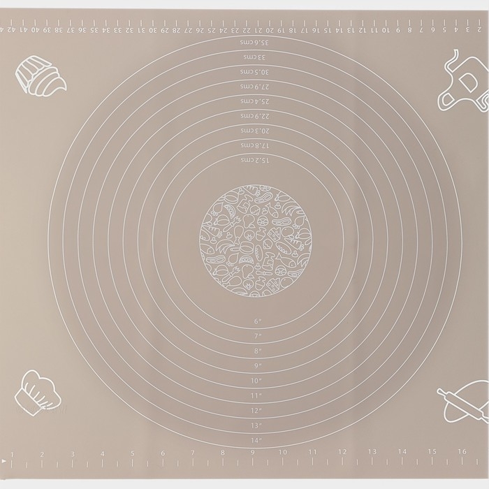 Коврик с разметкой Доляна «Капучино», силикон 50×40 см, цвет бежевый Коврик с разметкой Доляна «Капучино», силикон 50×40 см, цвет бежевый