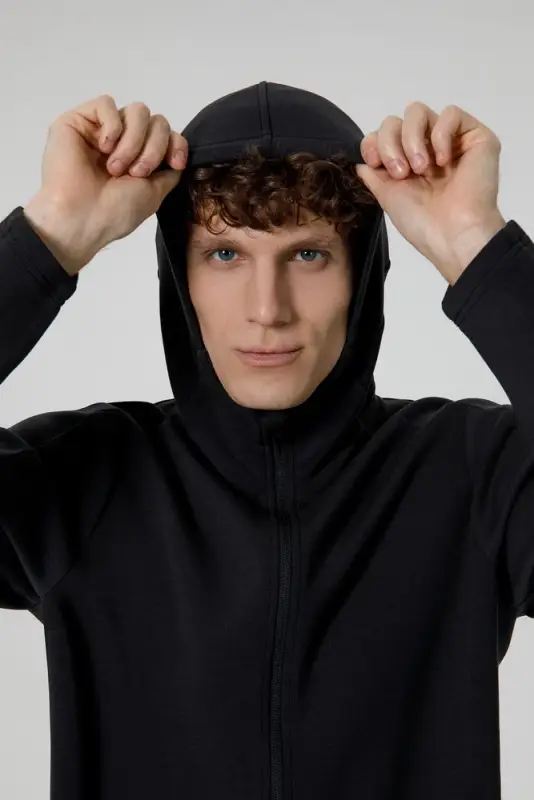 Куртка с капюшоном унисекс Begi, черная, размер S Куртка с капюшоном унисекс Begi, черная, размер S