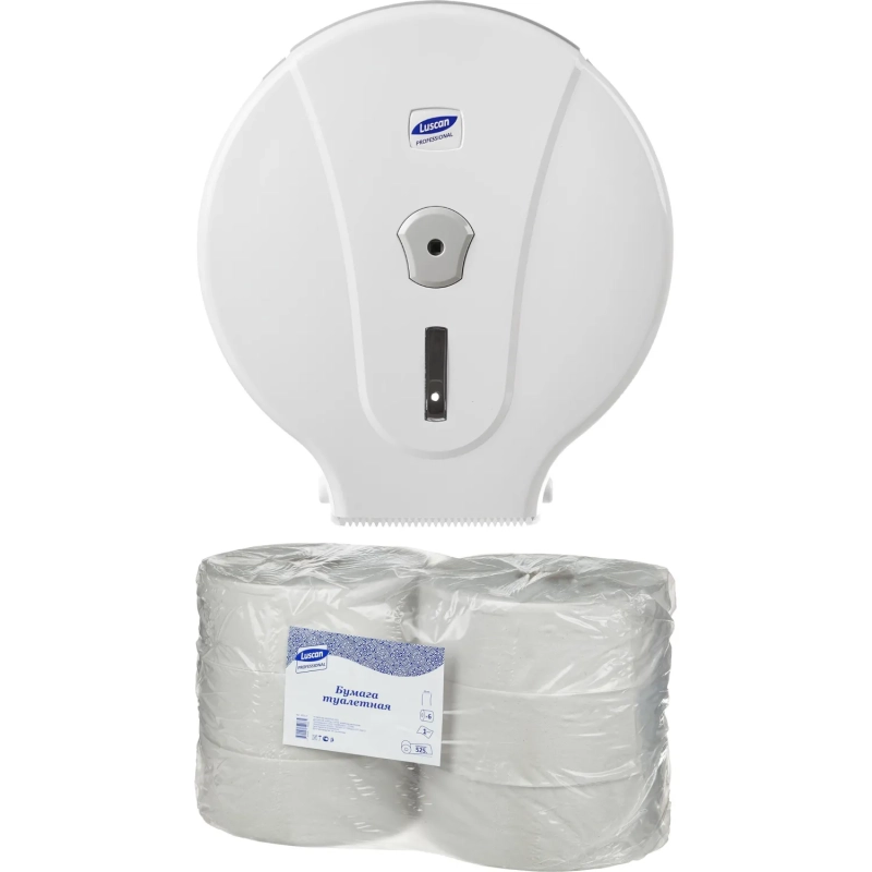 Бумага туалетная д/дисп Luscan Professional 1сл натур втул 525м 6рул/уп