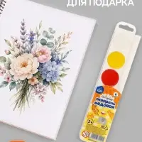 Акварель медовая Calligrata, 6 цветов, без кисти, пластик