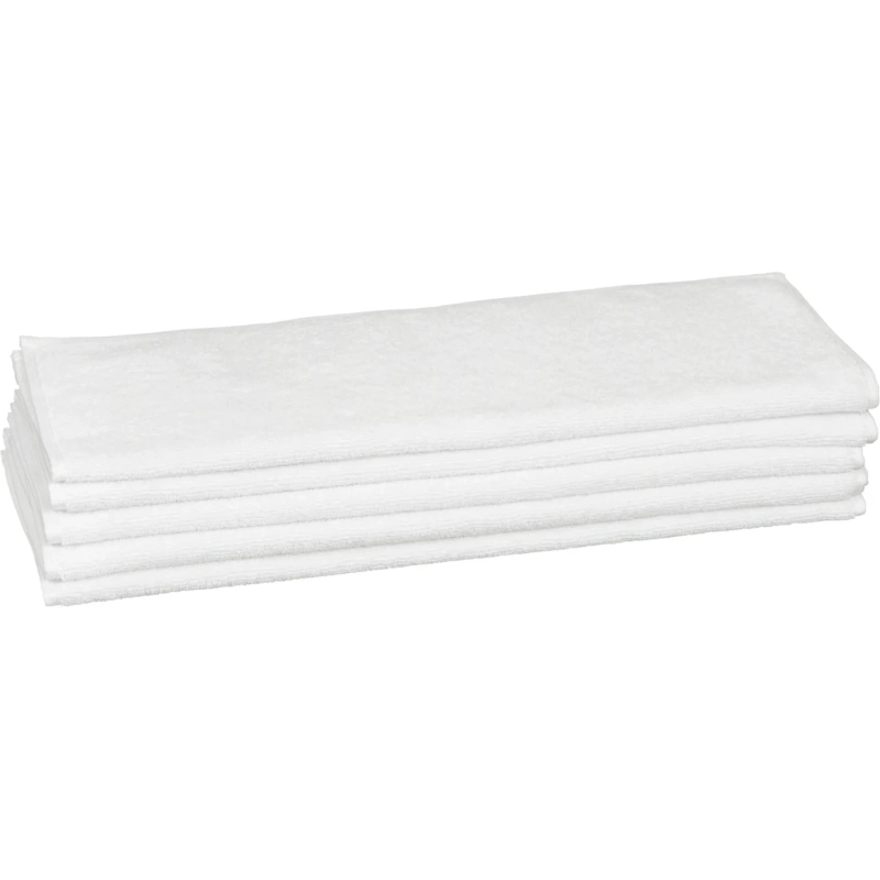 Полотенце Luscan махровое 50х70, 450 гр/м2, Oтель белый, Турция, 5 шт/уп