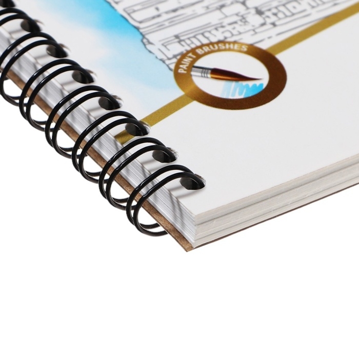 Альбом для акварели А4, 20 листов, блок 180 г/м², на спирали, Erich Krause  Альбом для акварели А4, 20 листов, блок 180 г/м², на спирали, Erich Krause "Towers", экстра белая, твердая подложка, перфорация для отрыва