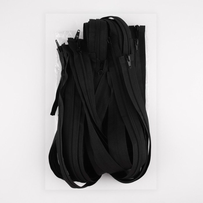 Молния «Спираль», №7, разъёмная, 2 бегунка, замки автомат, 120 см, цвет чёрный, цена за 1 штуку