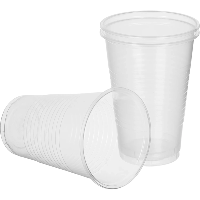 Стакан одноразовый 200мл прозр. для хол/гор., эконом, КОМУС ПП 100шт/уп