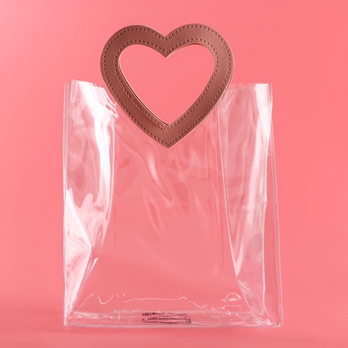 Пакет подарочный из ПВХ розовый 26.5 x 23 x 12см Пакет подарочный из ПВХ розовый 26.5 x 23 x 12см