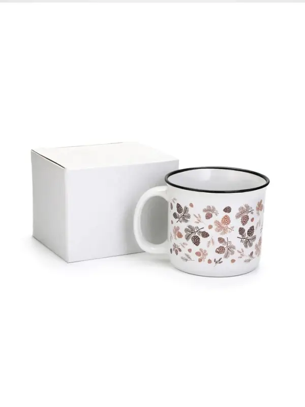 Кружка новогодняя керамическая &laquo;Новогодний принт&raquo;, 450 мл