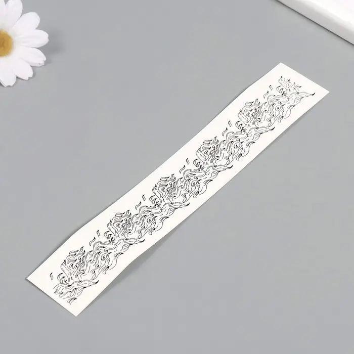 Переводная тату на тело чёрная «Браслет. Огонь», 20×3 см Переводная тату на тело чёрная «Браслет. Огонь», 20×3 см