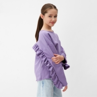 Свитшот для девочки MINAKU: Casual Collection KIDS, цвет сиреневый, рост 158 см