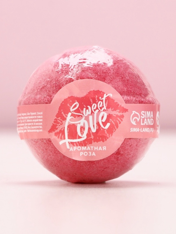 Бомбочка для ванны ЧИСТОЕ СЧАСТЬЕ Sweet love, 130 г, аромат розы Бомбочка для ванны ЧИСТОЕ СЧАСТЬЕ Sweet love, 130 г, аромат розы